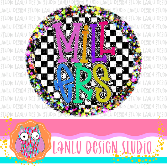 Preppy Brights Checkered Mascot PNG | Millers