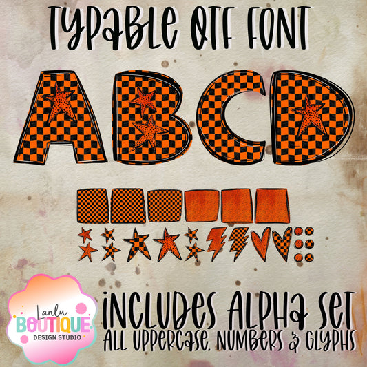 Orange Checkered Spirit OTF Typable Alpha