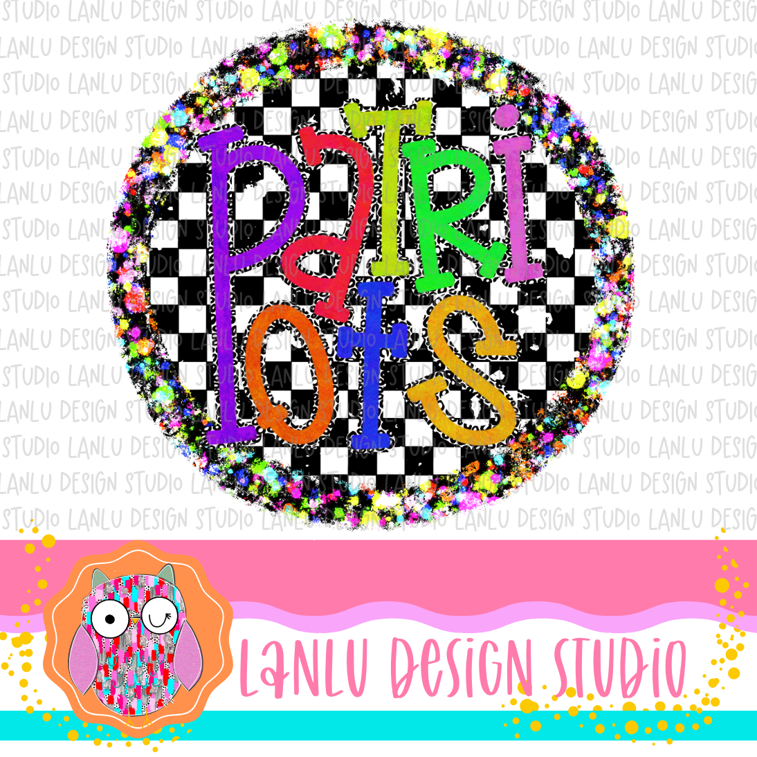 Preppy Brights Checkered Mascot PNG | PatriotsI
