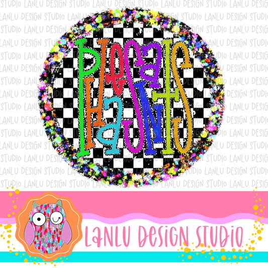 Preppy Brights Checkered Mascot PNG | Pheasants