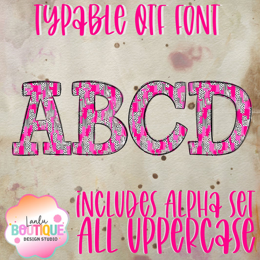 Pink Paintbrush Spirit OTF Typable Alpha