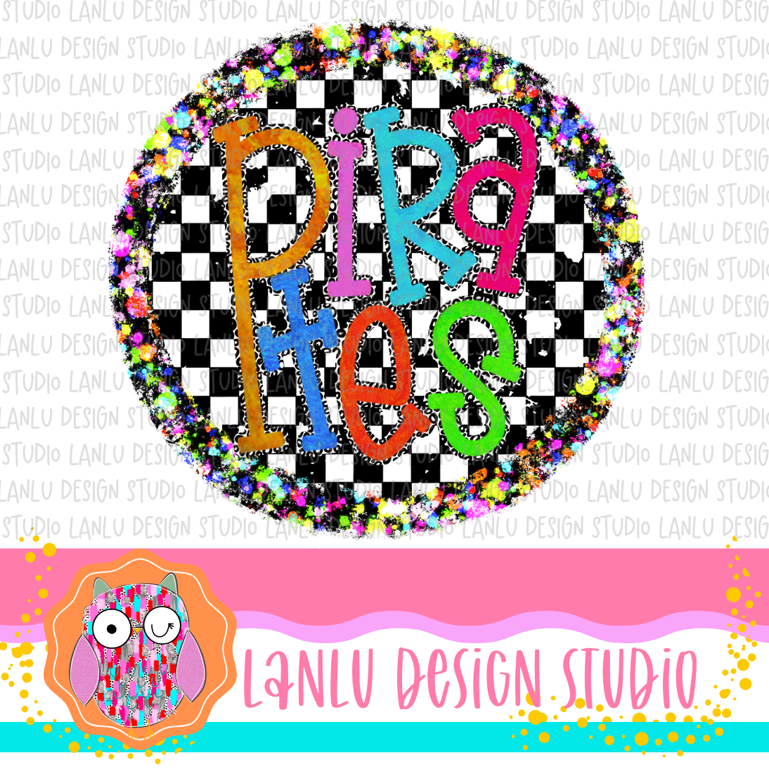 Preppy Brights Checkered Mascot PNG |PiratesI (Copy)