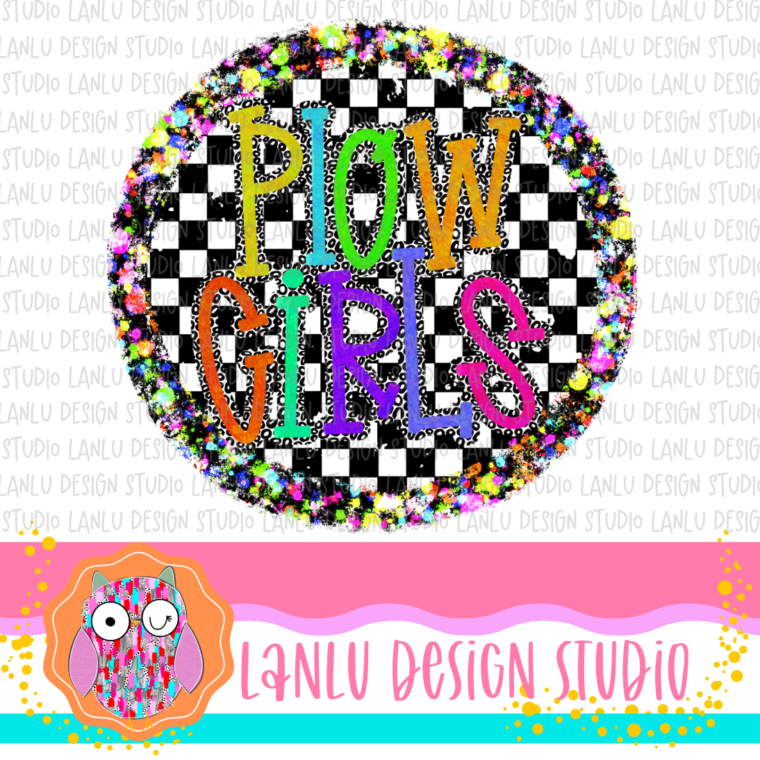 Preppy Brights Checkered Mascot PNG | Plowgirls