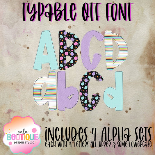 Halloween  Pumpkin OTF Typable Alpha Set of 4