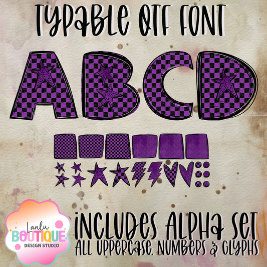 Purple Checkered Spirit OTF Typable Alpha