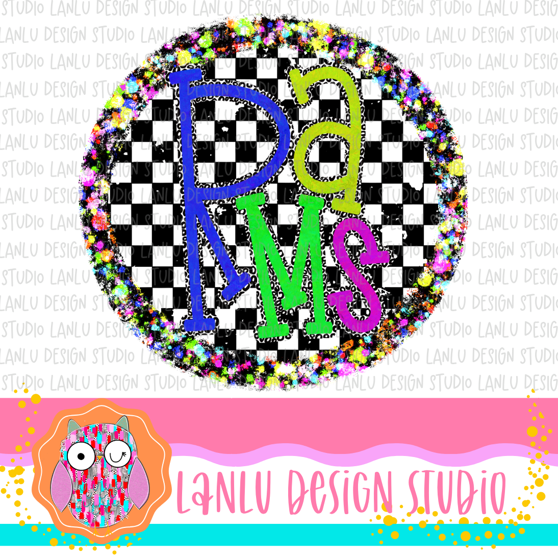 Preppy Brights Checkered Mascot PNG |Rams I (Copy)