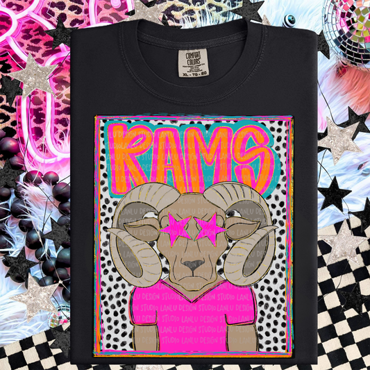 RAMS  PREPPY MASCOT PORTRAIT TEE | TEAM SPIRIT| GAME DAY