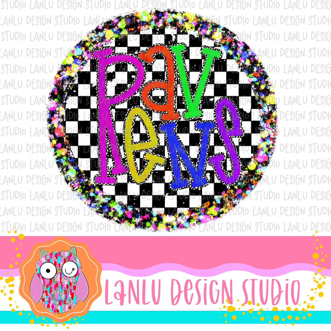 Preppy Brights Checkered Mascot PNG |Ravens I