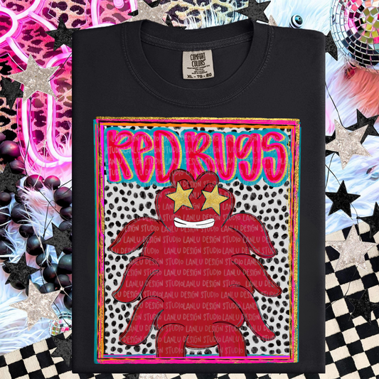 RED BUGS  PREPPY MASCOT PORTRAIT TEE | TEAM SPIRIT| GAME DAY