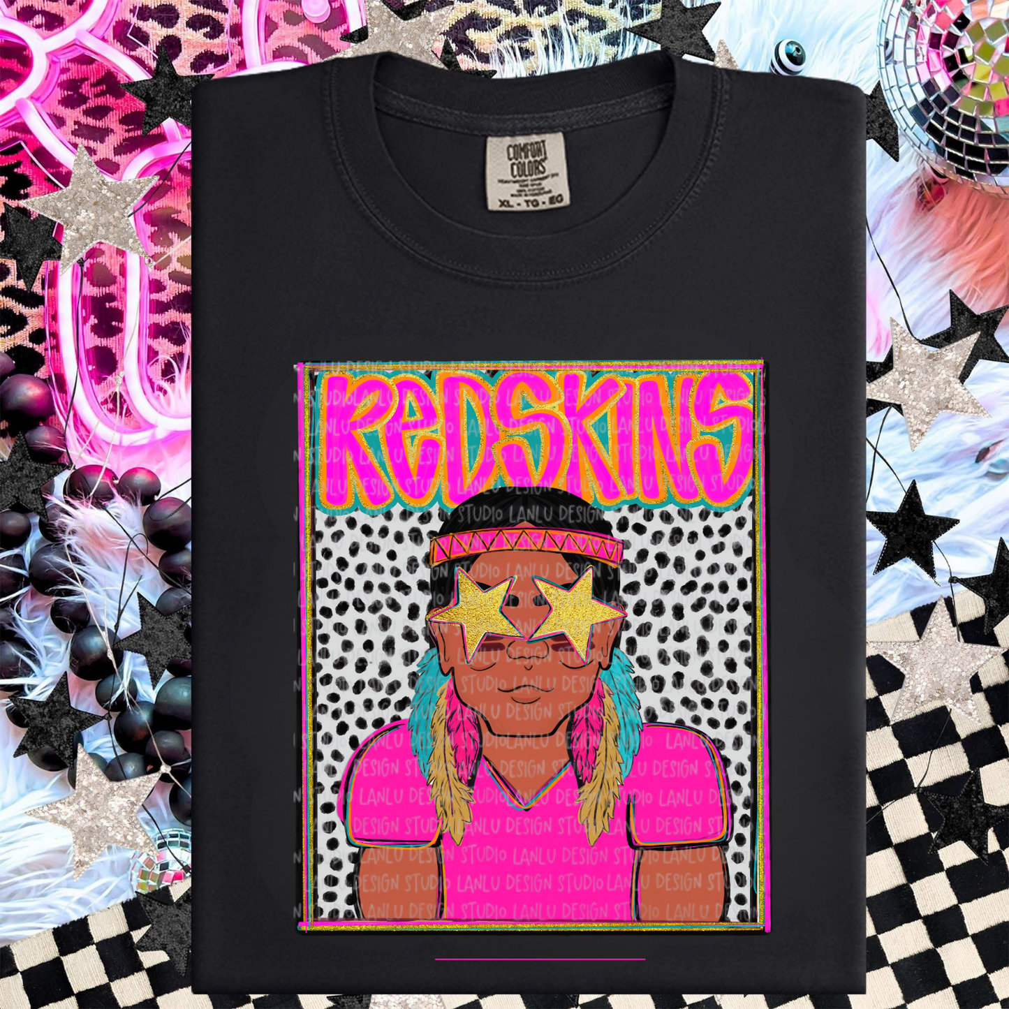 REDSKINS  PREPPY MASCOT PORTRAIT TEE | TEAM SPIRIT| GAME DAY