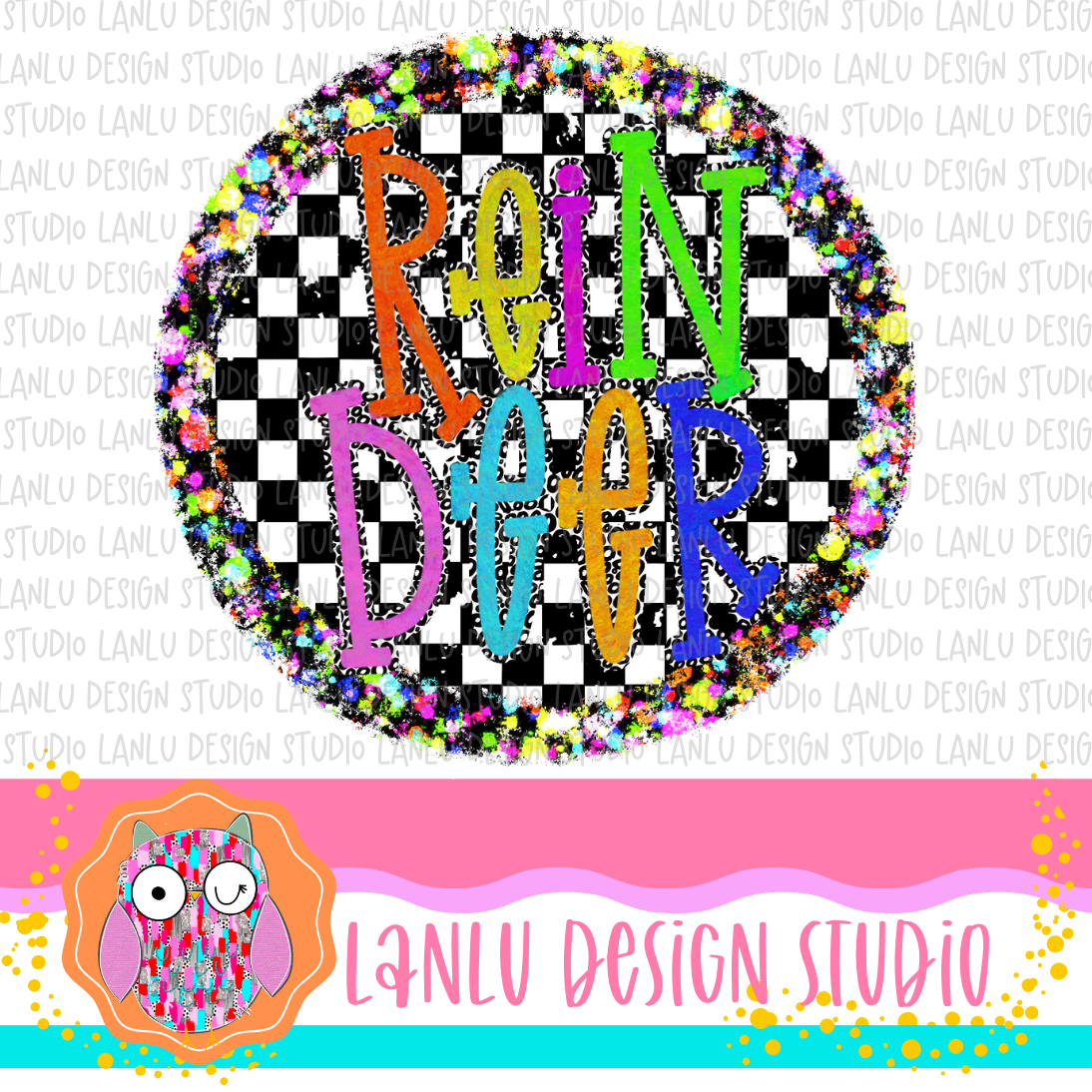 Preppy Brights Checkered Mascot PNG | Reindeer