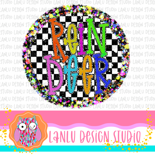 Preppy Brights Checkered Mascot PNG | Reindeer