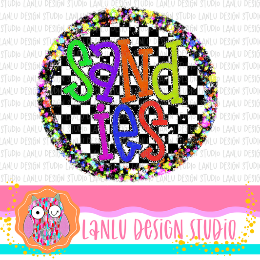 Preppy Brights Checkered Mascot PNG | SandiesI