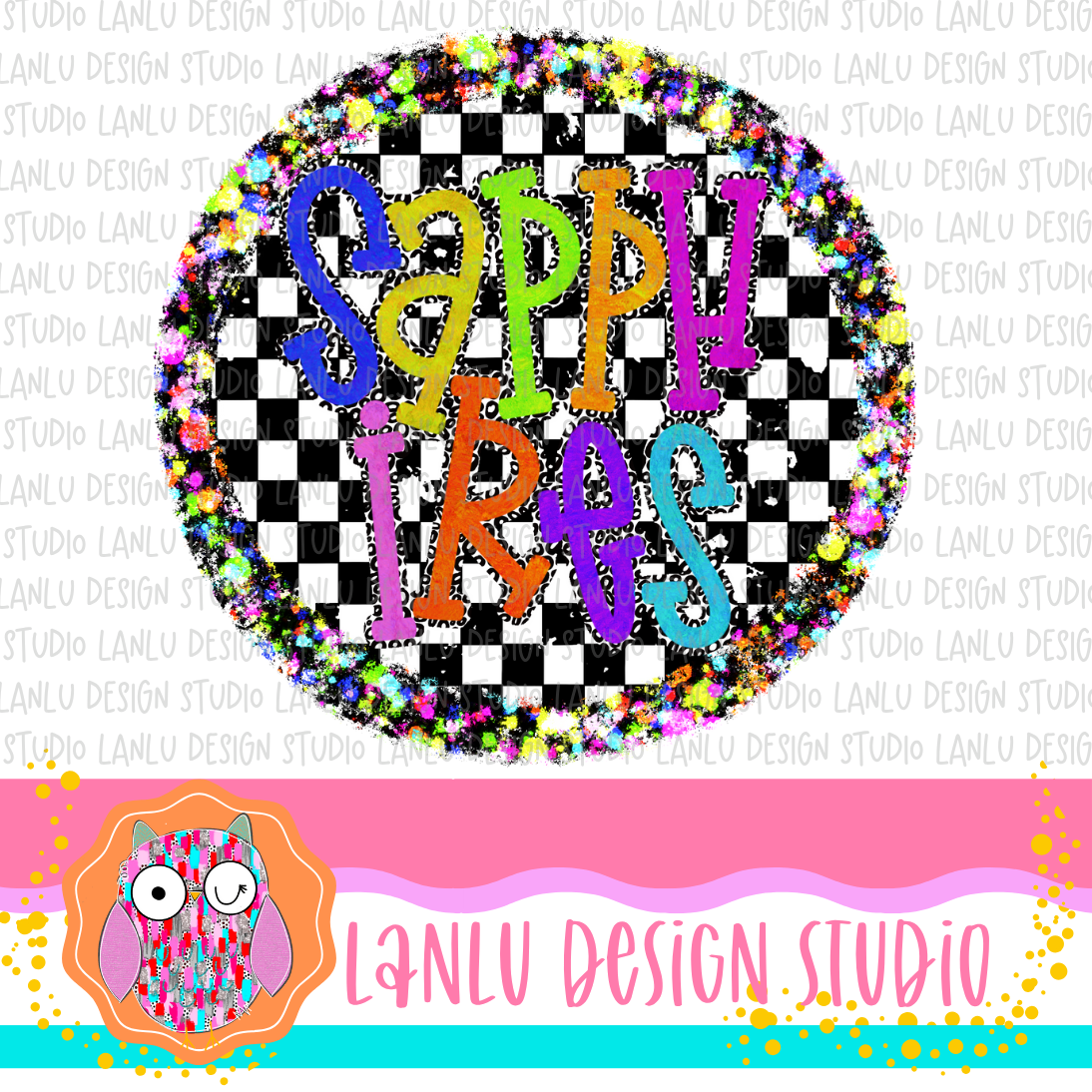 Preppy Brights Checkered Mascot PNG | Sapphires