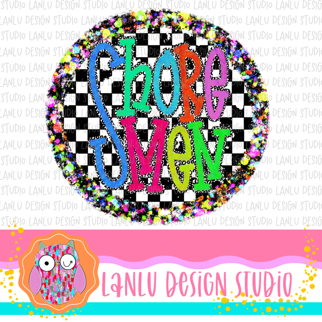 Preppy Brights Checkered Mascot PNG |Shoremen II