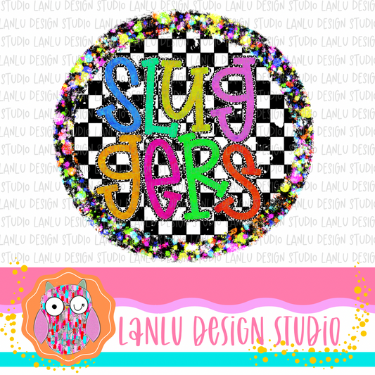 Preppy Brights Checkered Mascot PNG |Sluggers I
