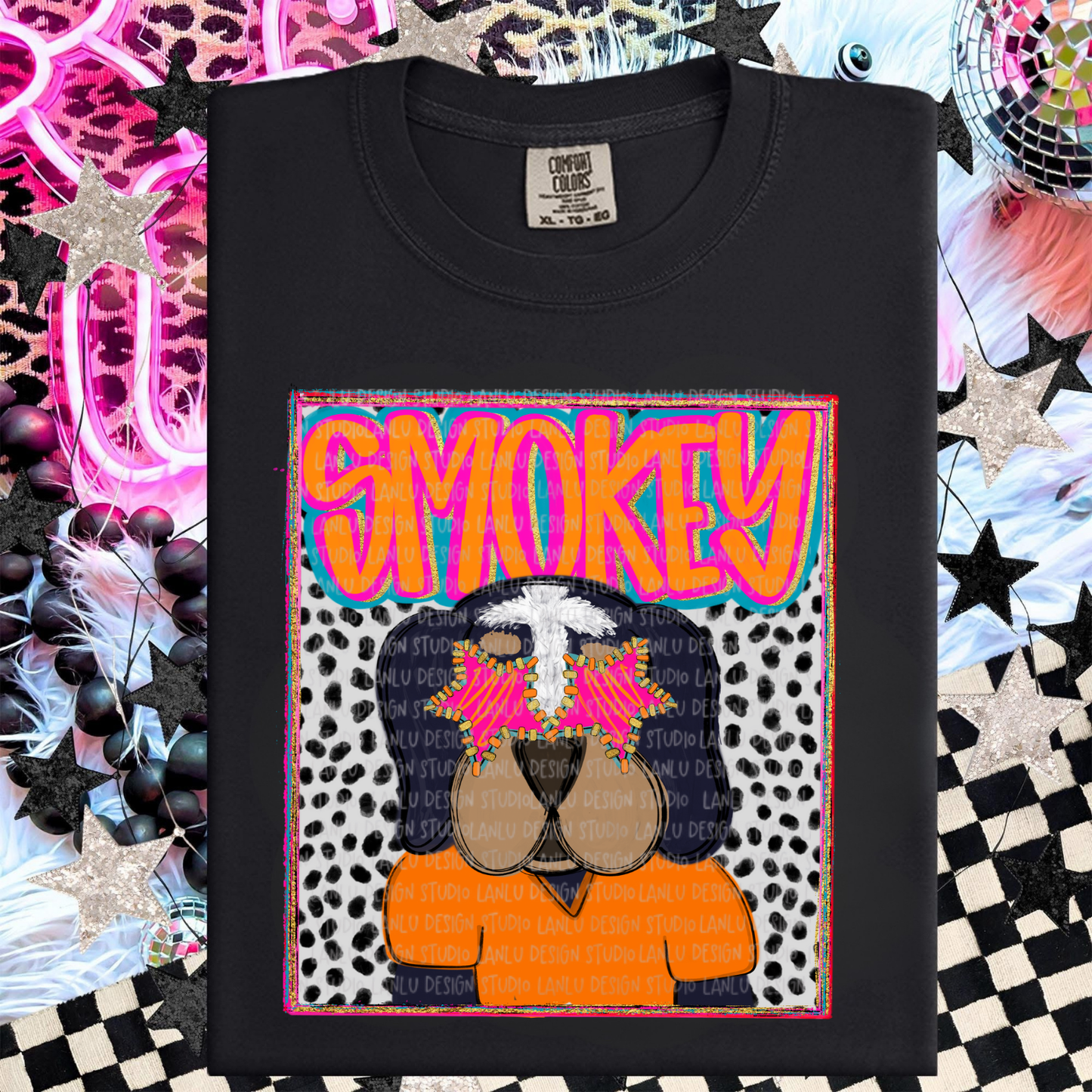 SMOKEY PREPPY MASCOT PORTRAIT TEE | TEAM SPIRIT| GAME DAY
