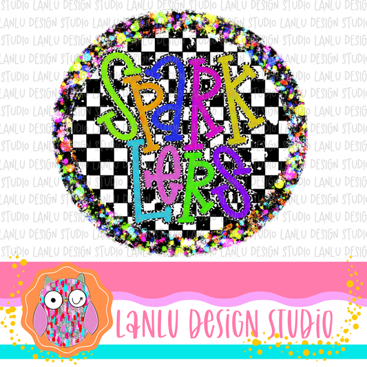 Preppy Brights Checkered Mascot PNG | Sparklers