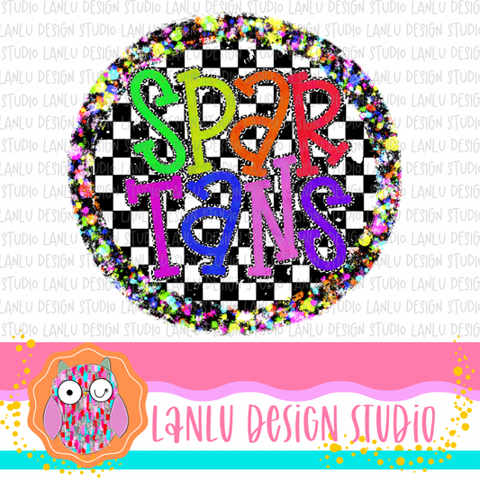 Preppy Brights Checkered Mascot PNG |Spartans II