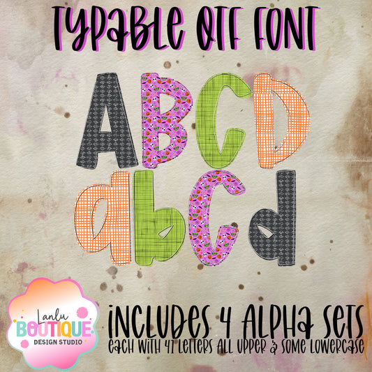 Spooky Halloween OTF Typable Alpha Set of 4