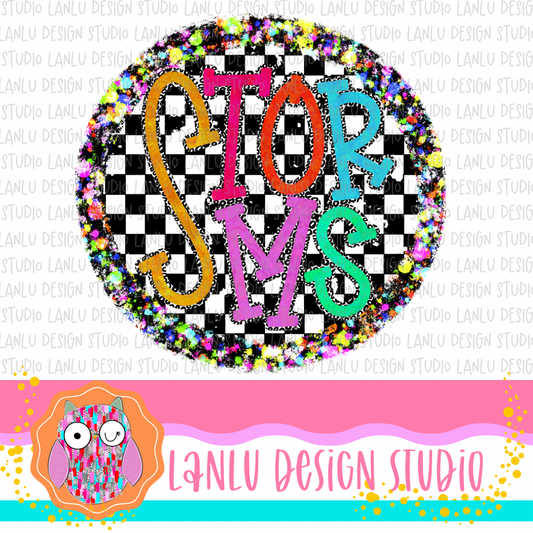 Preppy Brights Checkered Mascot PNG |Storms I