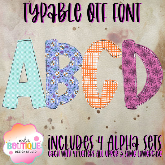 Sugar Skull OTF Typable Alpha Set of 4