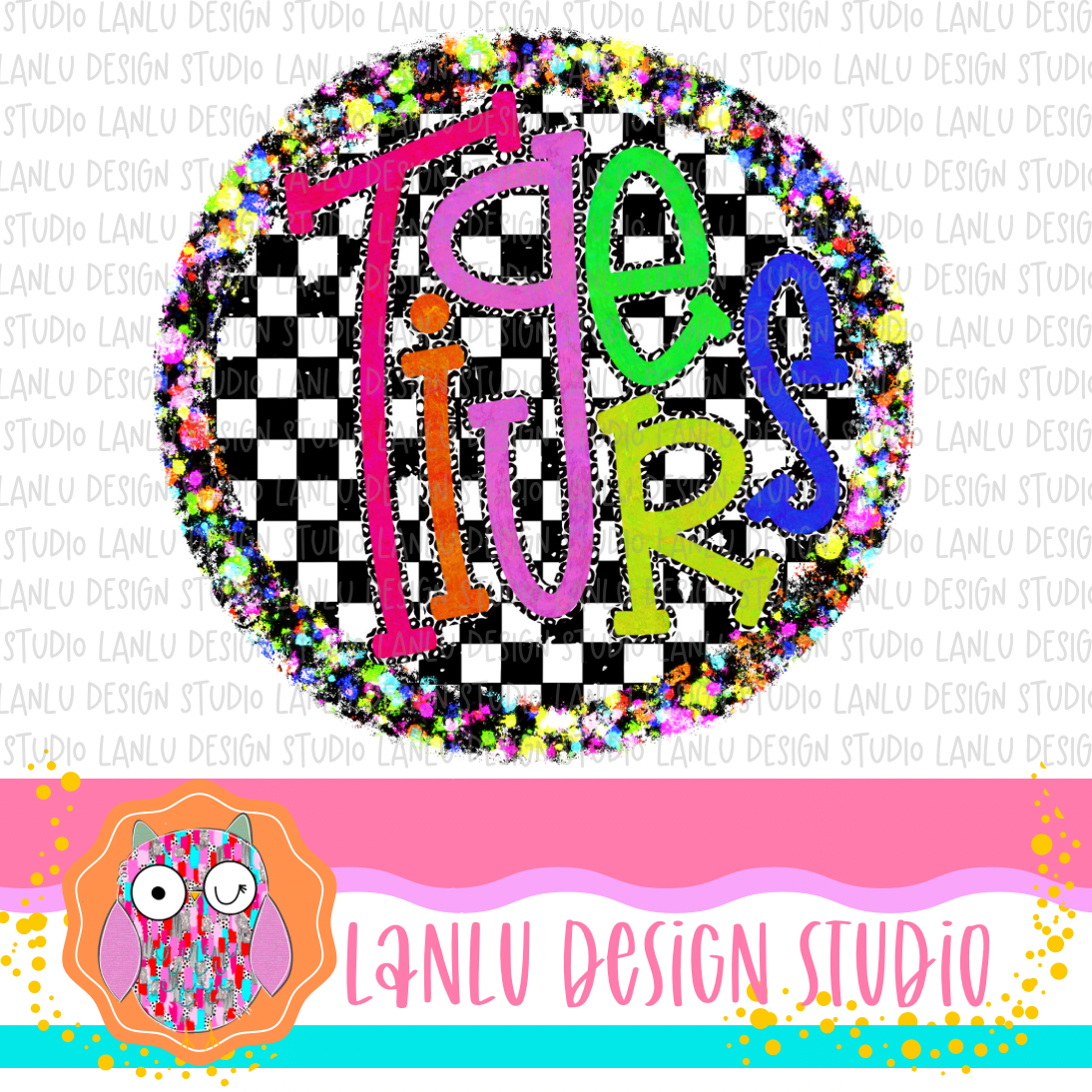 Preppy Brights Checkered Mascot PNG |Tigers I