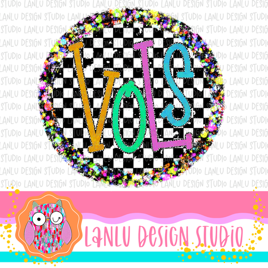 Preppy Brights Checkered Mascot PNG | VolsI