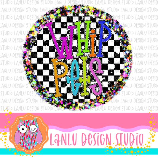 Preppy Brights Checkered Mascot PNG | Whippets