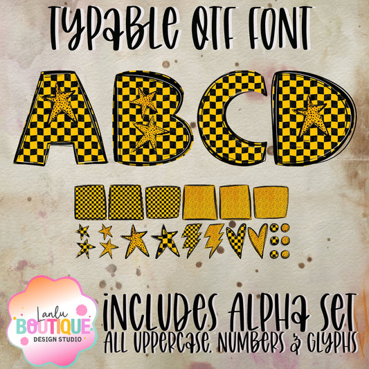 Yellow Checkered Spirit OTF Typable Alpha
