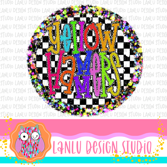 Preppy Brights Checkered Mascot PNG | Yellow Hammer